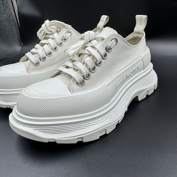 Alexander McQueen Low-TopThread Slick Sneakers White Women's 6.5 US (EU 36.5) - Picture 16 of 16